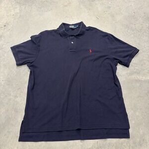 Polo Ralph Lauren Navy Blue Men's XL Shirt Sleeve Polo Shirt‎